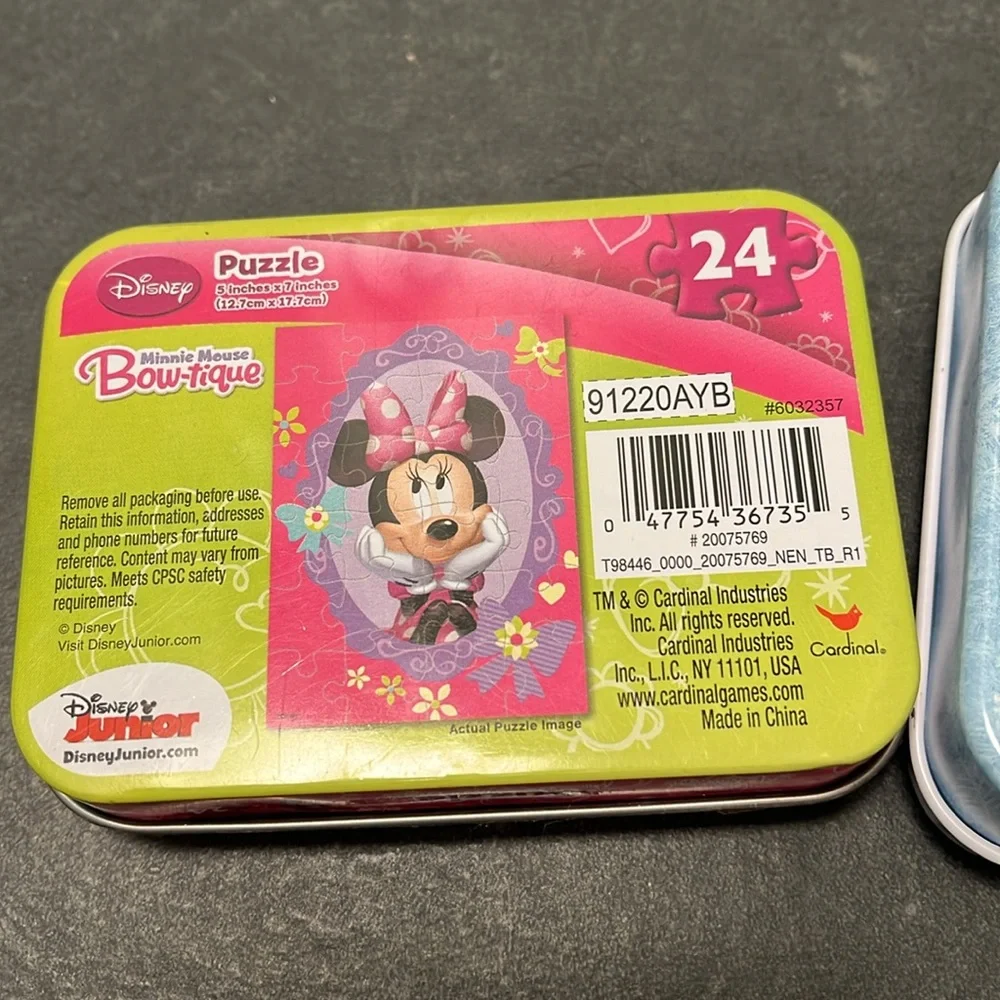 Disney Mini Puzzles- set of 2 - Minnie Mouse and Frozen